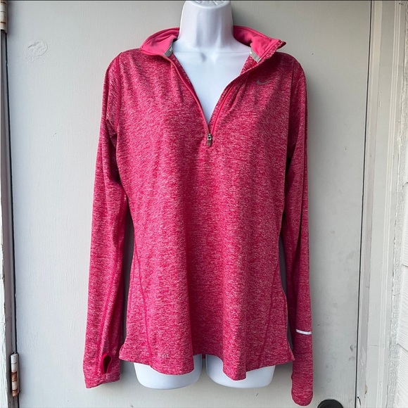 Nike women’s 1/2 zip pink long sleeve medium - Picture 6 of 10